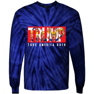 Donald Trump 2024 Take America Back Election The Return Tie-Dye Long Sleeve Shirt