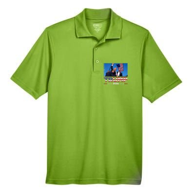 Donald Trump 2024 Survived Shot At Election Rally Gift Men's Origin Performance Pique Polo