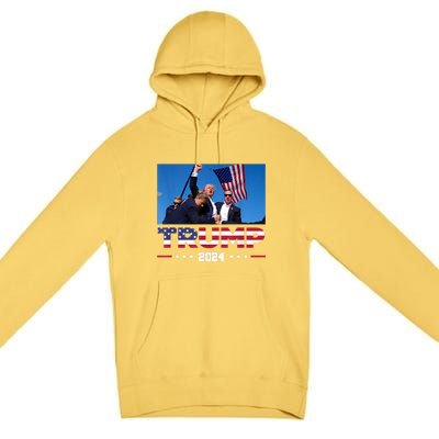 Donald Trump 2024 Survived Shot At Election Rally Gift Premium Pullover Hoodie