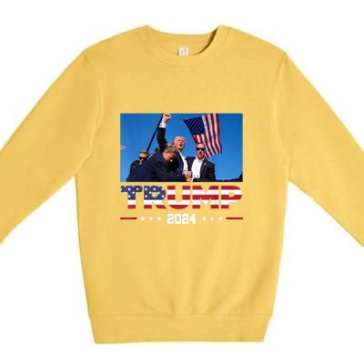 Donald Trump 2024 Survived Shot At Election Rally Gift Premium Crewneck Sweatshirt