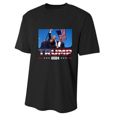 Donald Trump 2024 Survived Shot At Election Rally Gift Performance Sprint T-Shirt