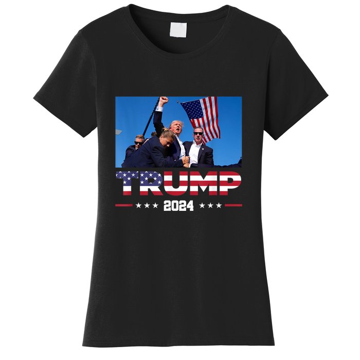 Donald Trump 2024 Survived Shot At Election Rally Gift Women's T-Shirt