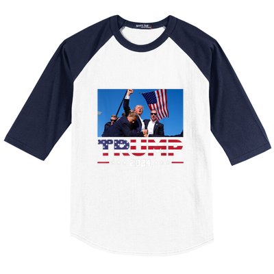 Donald Trump 2024 Survived Shot At Election Rally Gift Baseball Sleeve Shirt