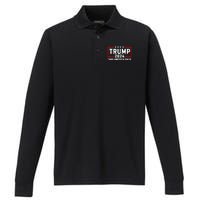 Donald Trump 2024 Take America Back Election The Return Performance Long Sleeve Polo