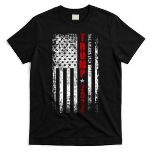 Donald Trump 2024 Take America Back American Flag Patriotic T-Shirt