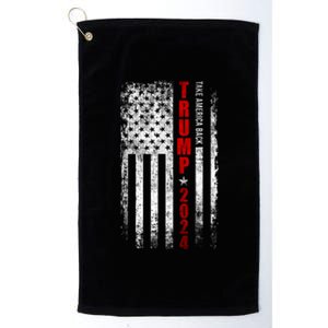 Donald Trump 2024 Take America Back American Flag Patriotic Platinum Collection Golf Towel