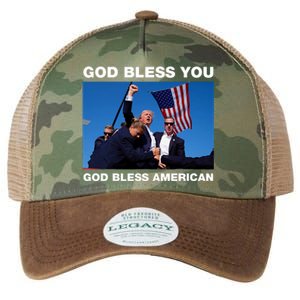 Donald Trump 2024 God Bless You God Bless America Legacy Tie Dye Trucker Hat