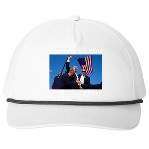 Donald Trump 2024 God Bless You God Bless America Snapback Five-Panel Rope Hat