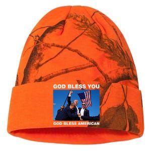 Donald Trump 2024 God Bless You God Bless America Kati Licensed 12" Camo Beanie