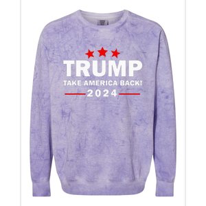 Donald Trump 2024 Take America Back Election 4th Of July Colorblast Crewneck Sweatshirt