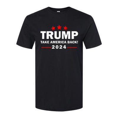 Donald Trump 2024 Take America Back Election 4th Of July Softstyle CVC T-Shirt