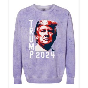 Donald Trump 2024 Take America Back Colorblast Crewneck Sweatshirt