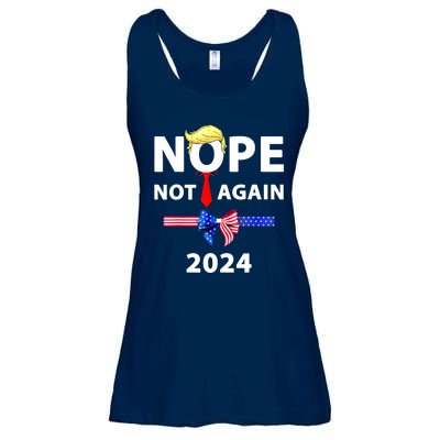 Donald Trump 2024 Nope Not Again Funny Sarcastic Ladies Essential Flowy Tank