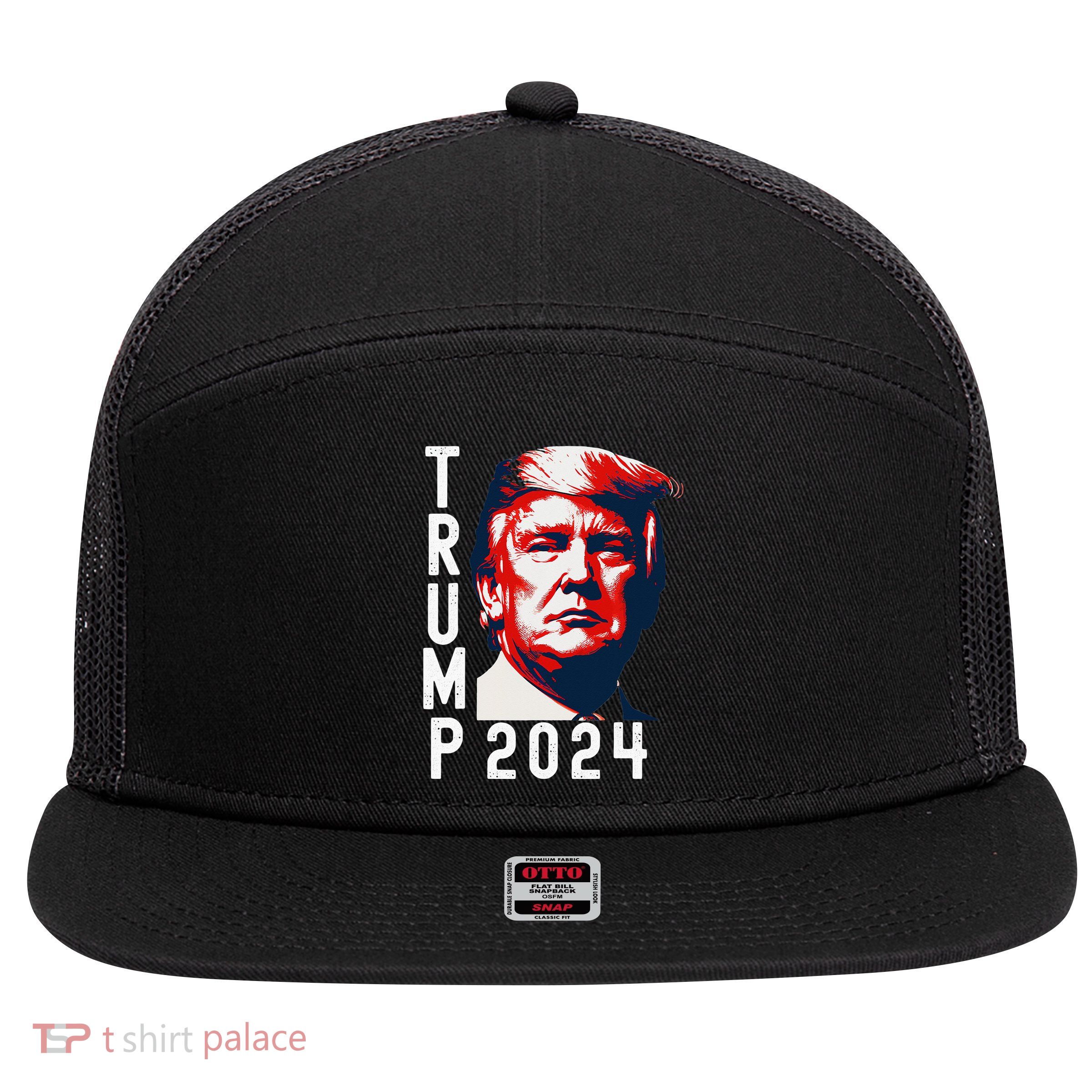 Donald Trump 2024 Take America Back Election 2024 7 Panel Mesh Trucker Snapback Hat