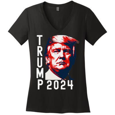 Donald Trump 2024 Take America Back Election 2024 Women's V-Neck T-Shirt