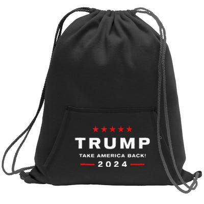 Donald Trump 2024 Take America Back Election The Return Sweatshirt Cinch Pack Bag