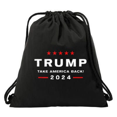 Donald Trump 2024 Take America Back Election The Return Drawstring Bag