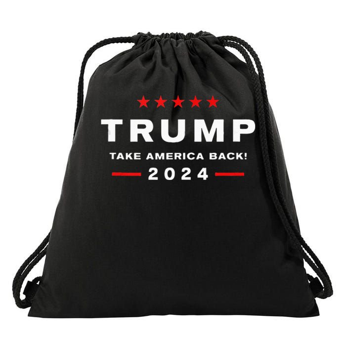 Donald Trump 2024 Take America Back Election The Return Drawstring Bag