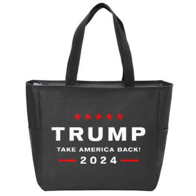 Donald Trump 2024 Take America Back Election The Return Zip Tote Bag