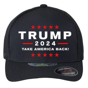 Donald Trump 2024 Take America Back Election Gift Flexfit Unipanel Trucker Cap