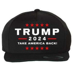 Donald Trump 2024 Take America Back Election Gift Wool Snapback Cap