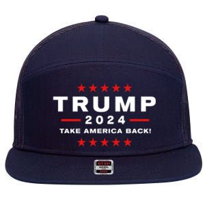 Donald Trump 2024 Take America Back Election Gift 7 Panel Mesh Trucker Snapback Hat