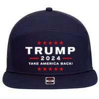 Donald Trump 2024 Take America Back Election Gift 7 Panel Mesh Trucker Snapback Hat