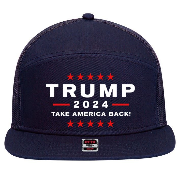 Donald Trump 2024 Take America Back Election Gift 7 Panel Mesh Trucker Snapback Hat