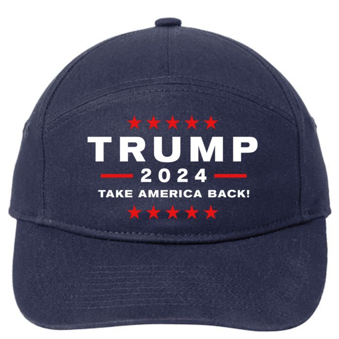 Donald Trump 2024 Take America Back Election Gift 7-Panel Snapback Hat