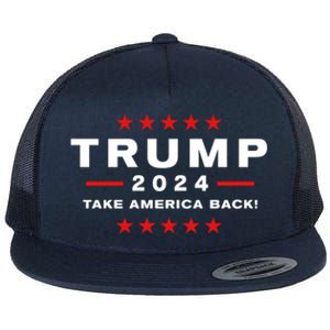 Donald Trump 2024 Take America Back Election Gift Flat Bill Trucker Hat