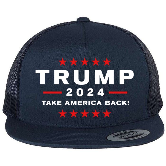 Donald Trump 2024 Take America Back Election Gift Flat Bill Trucker Hat