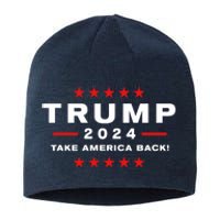 Donald Trump 2024 Take America Back Election Gift Sustainable Beanie