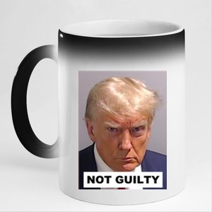 Donald Trump 2024 Trump 2024 Not Guilty Mugshot 11oz Black Color Changing Mug