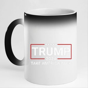 Donald Trump 2024 Take America Back Election The Return 11oz Black Color Changing Mug