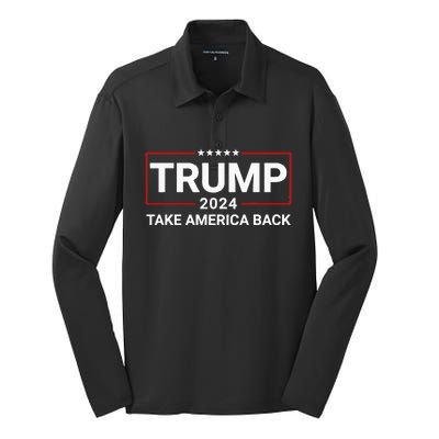 Donald Trump 2024 Take America Back Election The Return Silk Touch Performance Long Sleeve Polo