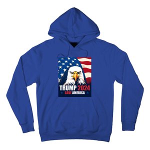 Donald Trump 2024 Election Bald Eagle Save America Gift Hoodie