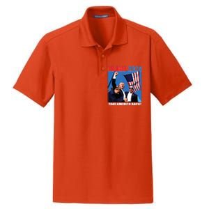 Donald Trump 2024 Take America Back American Flag Patriotic Dry Zone Grid Polo