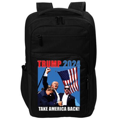 Donald Trump 2024 Take America Back American Flag Patriotic Impact Tech Backpack