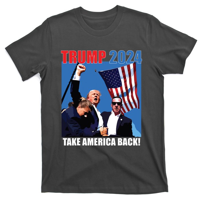 Donald Trump 2024 Take America Back American Flag Patriotic T-Shirt