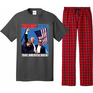 Donald Trump 2024 Take America Back American Flag Patriotic Pajama Set