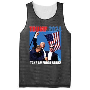 Donald Trump 2024 Take America Back American Flag Patriotic Mesh Reversible Basketball Jersey Tank