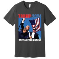 Donald Trump 2024 Take America Back American Flag Patriotic Premium T-Shirt