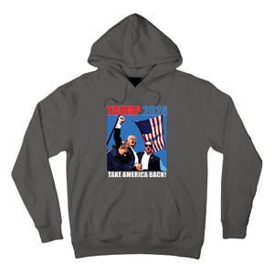 Donald Trump 2024 Take America Back American Flag Patriotic Tall Hoodie