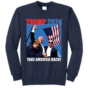 Donald Trump 2024 Take America Back American Flag Patriotic Sweatshirt