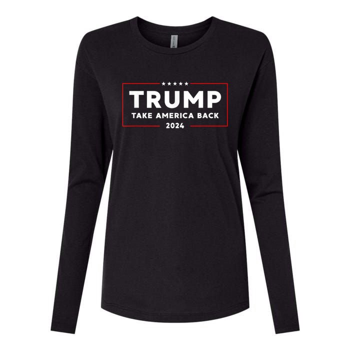 Donald Trump 2024 Take America Back USA United States Womens Cotton Relaxed Long Sleeve T-Shirt