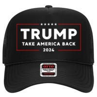 Donald Trump 2024 Take America Back USA United States High Crown Mesh Back Trucker Hat