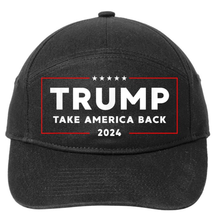 Donald Trump 2024 Take America Back USA United States 7-Panel Snapback Hat