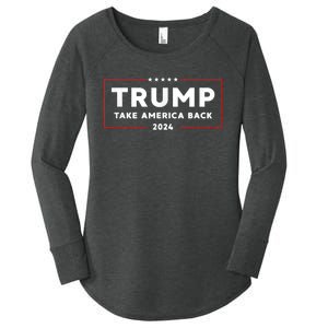 Donald Trump 2024 Take America Back USA United States Women's Perfect Tri Tunic Long Sleeve Shirt