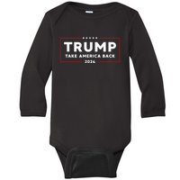 Donald Trump 2024 Take America Back USA United States Baby Long Sleeve Bodysuit