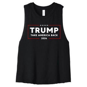 Donald Trump 2024 Take America Back USA United States Women's Racerback Cropped Tank